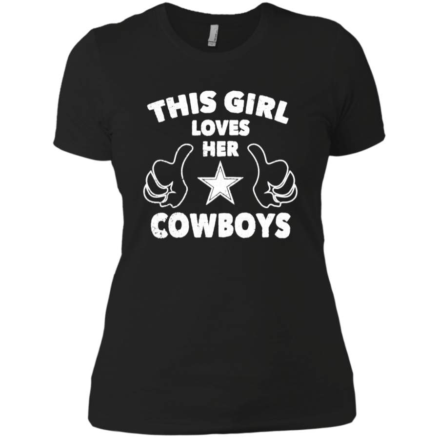 AGR This Girl Love Her Cowboys Dallas cowboy Ladies T-Shirt