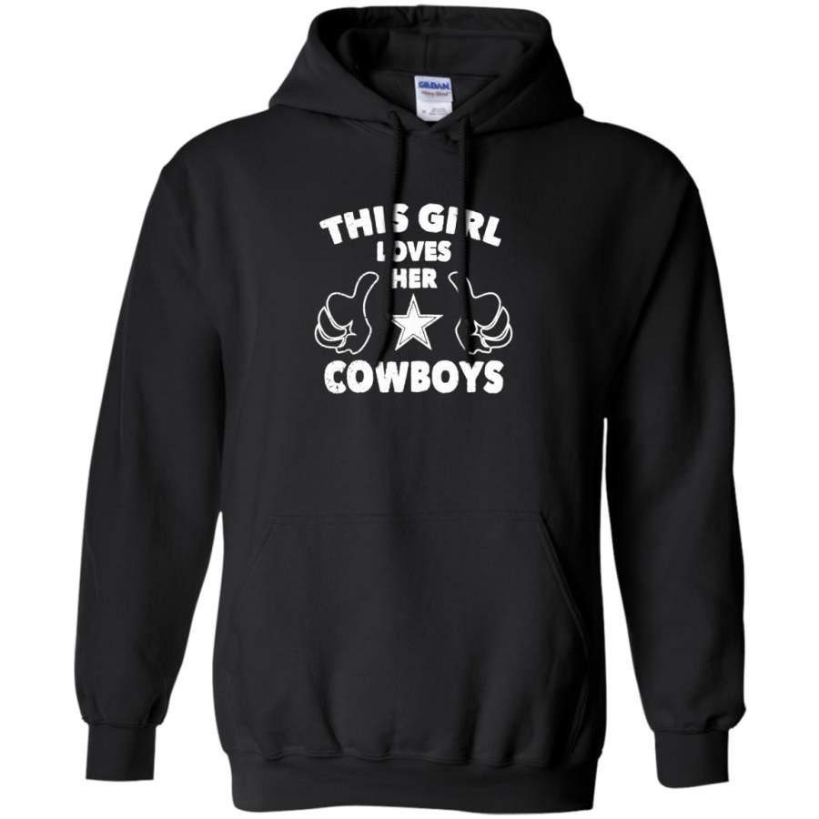 AGR This Girl Love Her Cowboys Dallas cowboy Hoodie