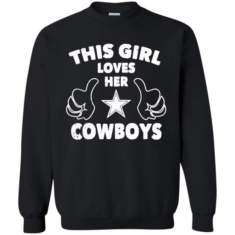 AGR This Girl Love Her Cowboys Dallas cowboy Sweatshirt