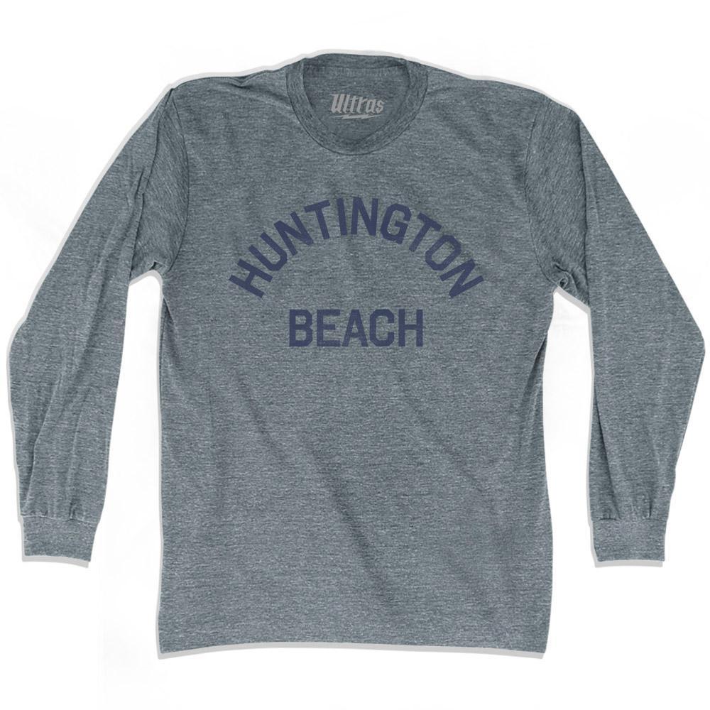 California Huntington Beach Adult Tri-Blend Long Sleeve Vintage T-shirt