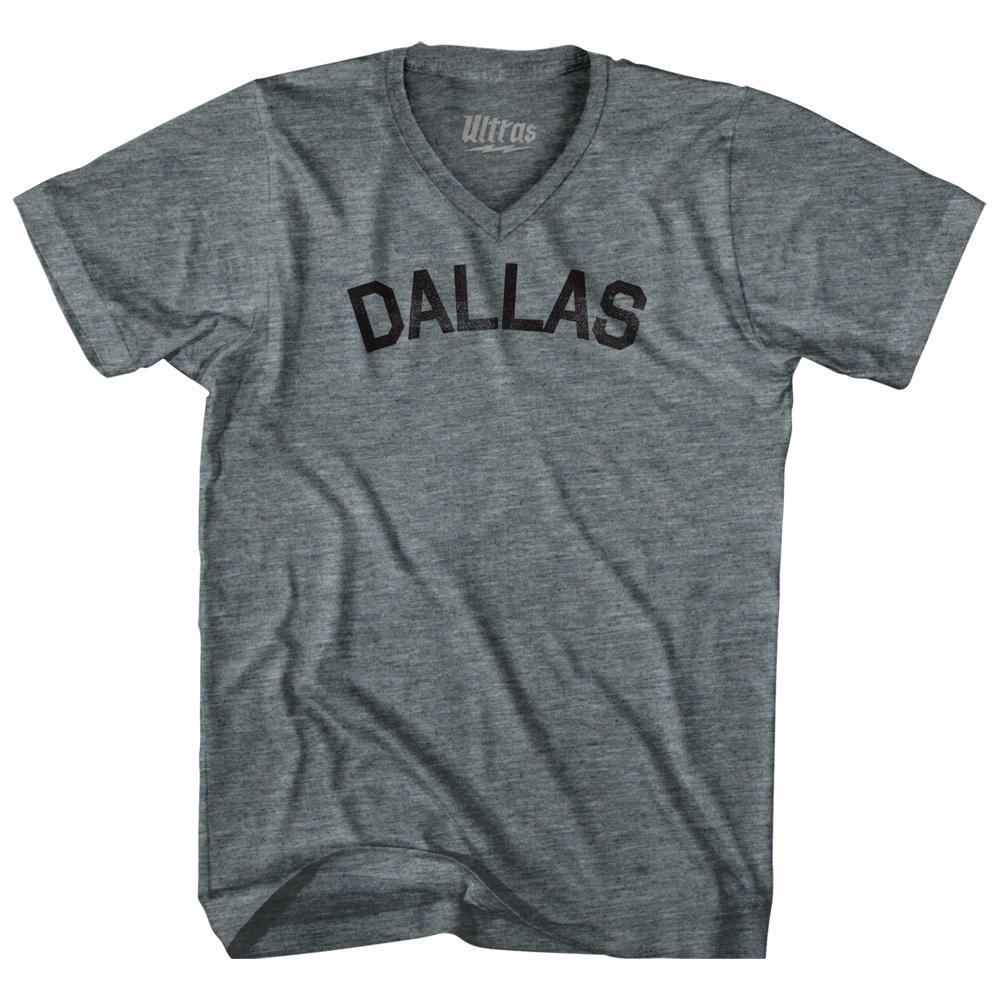 Dallas Adult Tri-Blend V-neck T-shirt