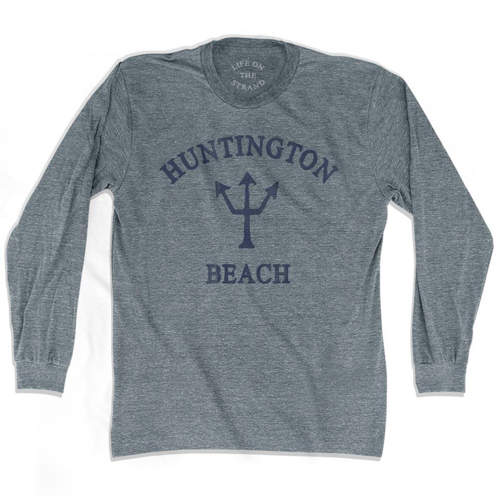 California Huntington Beach Trident Adult Tri-Blend Long Sleeve T-Shirt