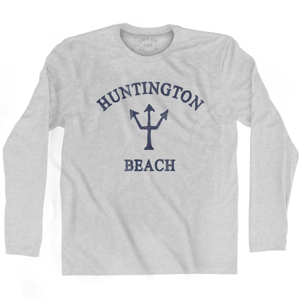 California Huntington Beach Trident Adult Cotton Long Sleeve T-Shirt