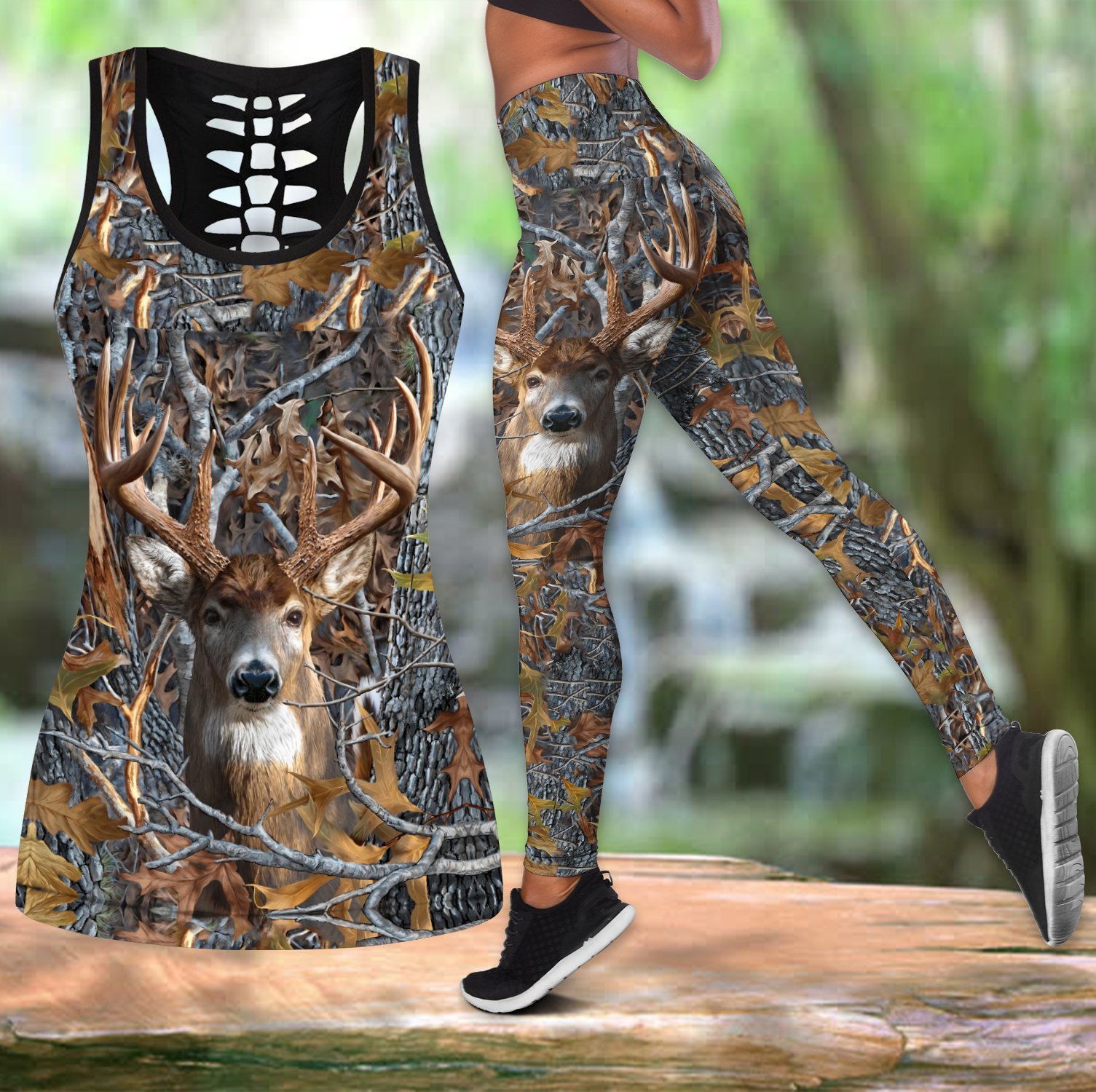 Apayprints – Love Deer Hunting | 3D All Over Printed Combo Tank + Legging Set