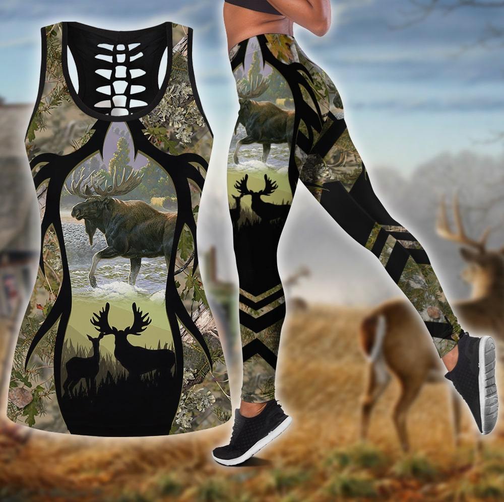 Apayprints – Deer Hunting | 3D All Over Printed Combo Tank + Legging Set