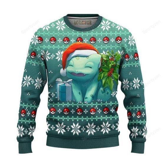 Bulbasaur Pokemon Merry Chirstmas Sweater #Kv