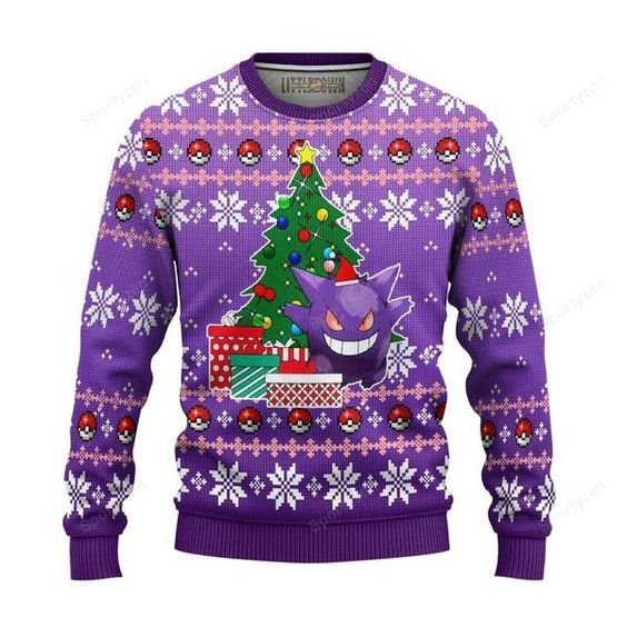 Gengar Anime Pokemon Merry Chirstmas Sweater #Kv