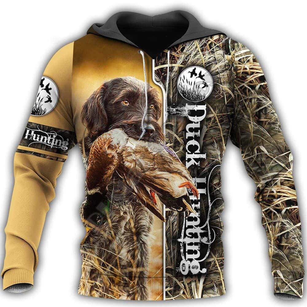 Duck Hunting with dog lover Hoodie 3D #V