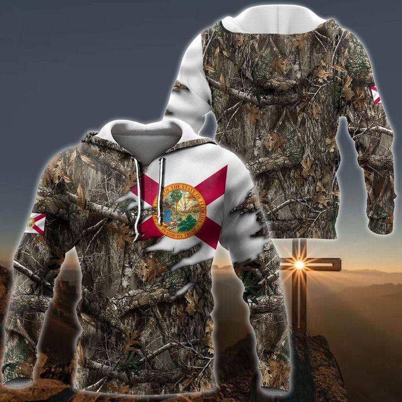 Florida mossy oak Hunting background Hoodie 3D #V