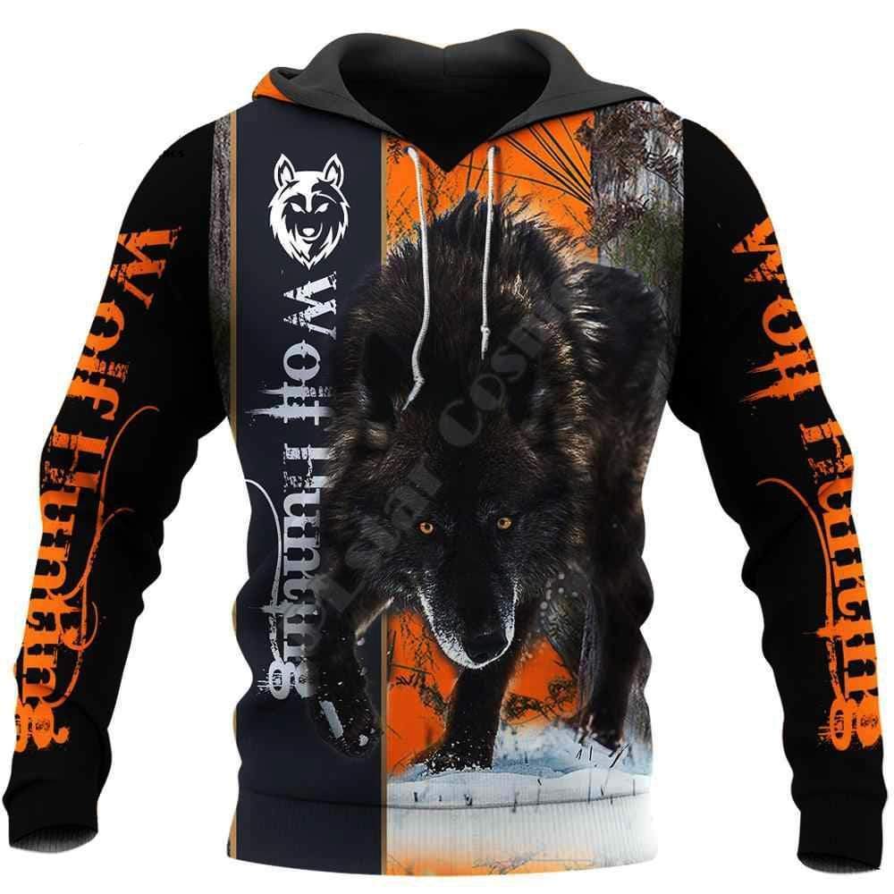 Animal Hunting Wolf Hunter Hoodie #V