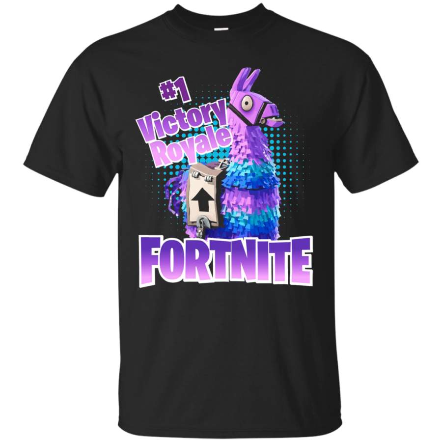 AGR Fortnite Victory Royale Lucky Llama funny shirt Cotton t shirt