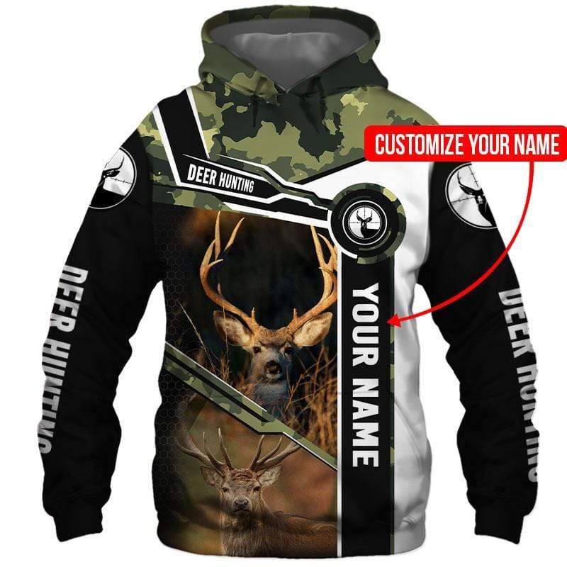 Deer hunting camo custom name Hoodie #KV