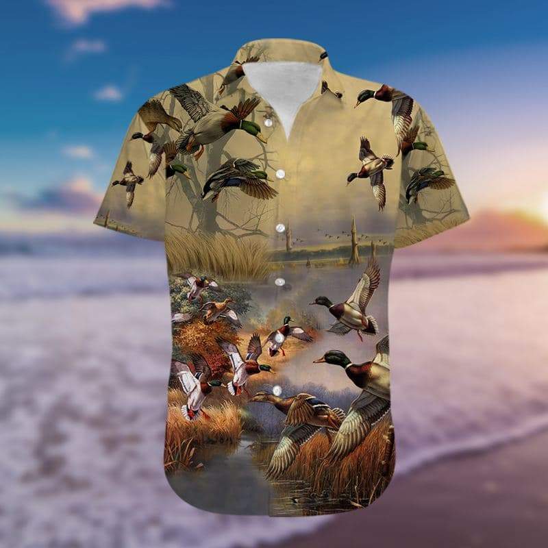 Duck Hunting Hawaiian Aloha Shirts #h