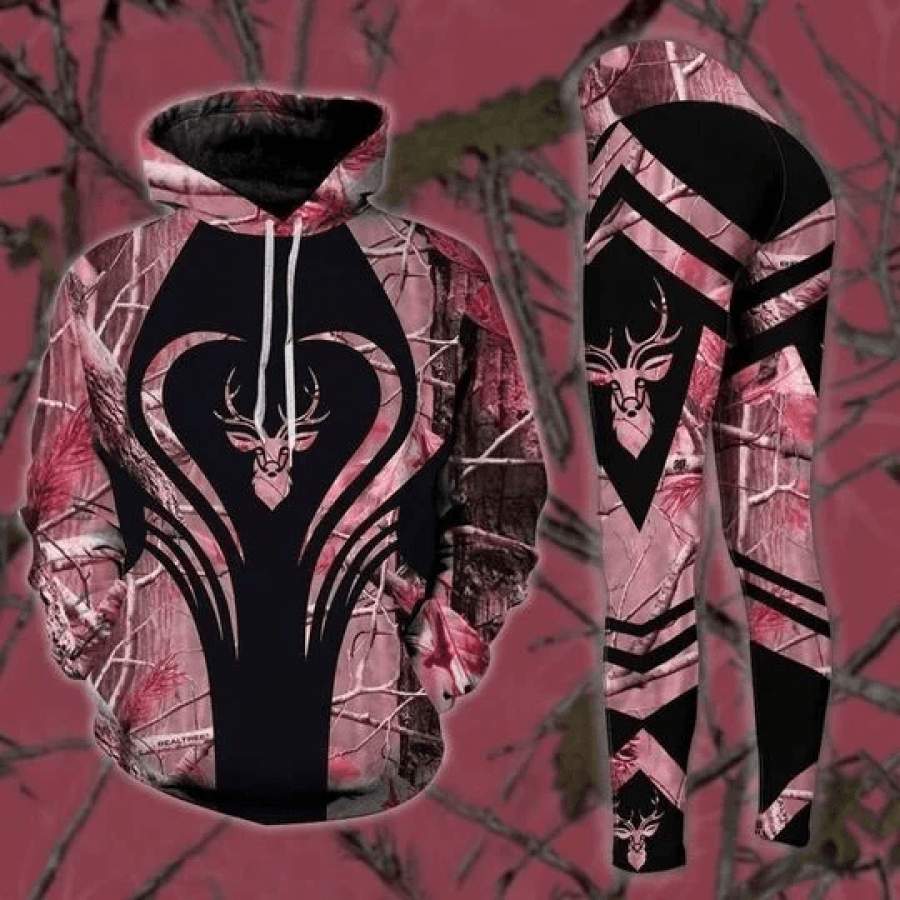 .Deer Hunting Country Girls Hoodie & Legging 3D All Over Print custom name #H