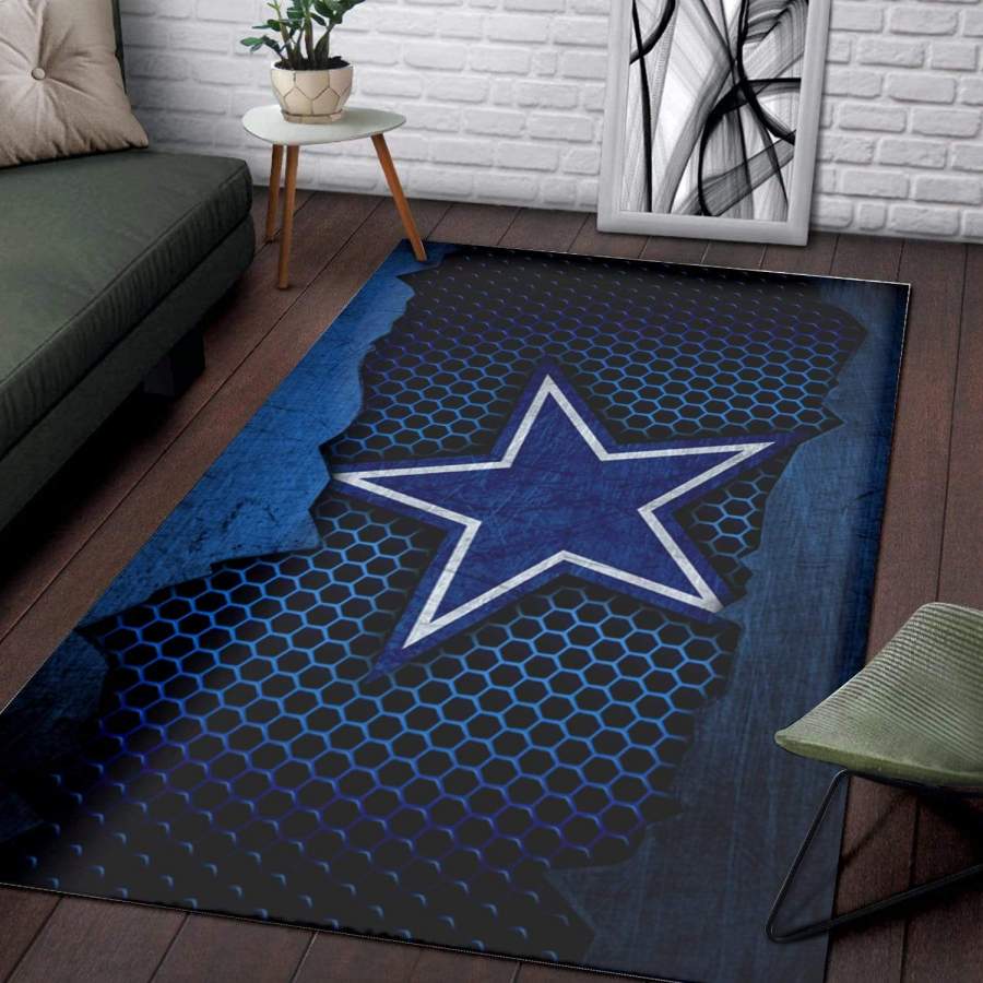 American Football Dallas Cowboys Rectangle Rug #2809HL