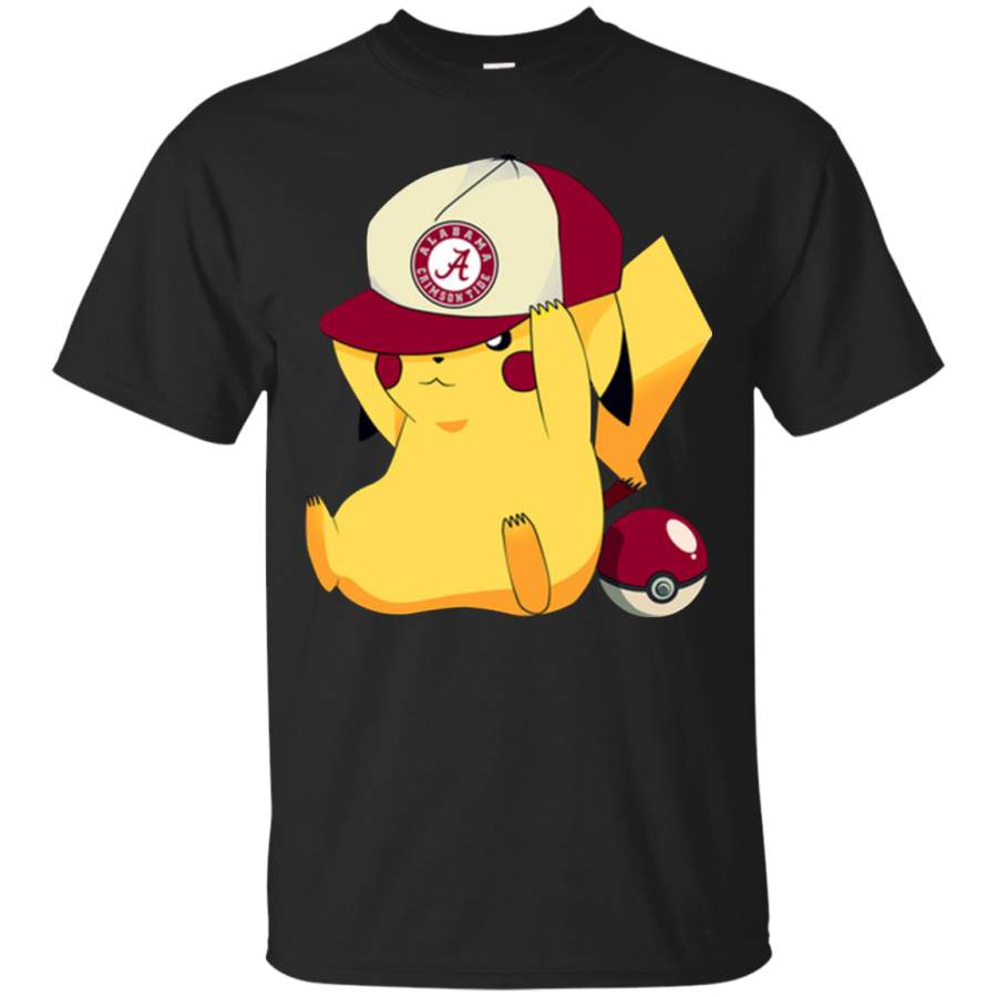 AGR Alabama Crimson Tide Pikachu Pokemon t shirt Cotton t shirt