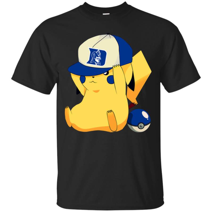 AGR Duke Blue Devils Pikachu Pokemon t shirt Cotton t shirt