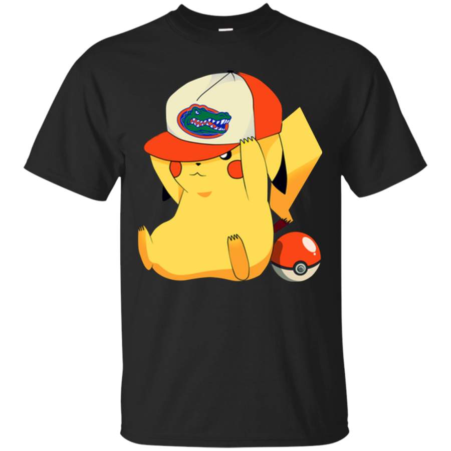 AGR Florida Gators Pikachu Pokemon t shirt Cotton t shirt