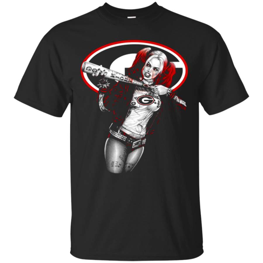 AGR Harley Quinn Georgia Bulldogs t shirt Cotton t shirt