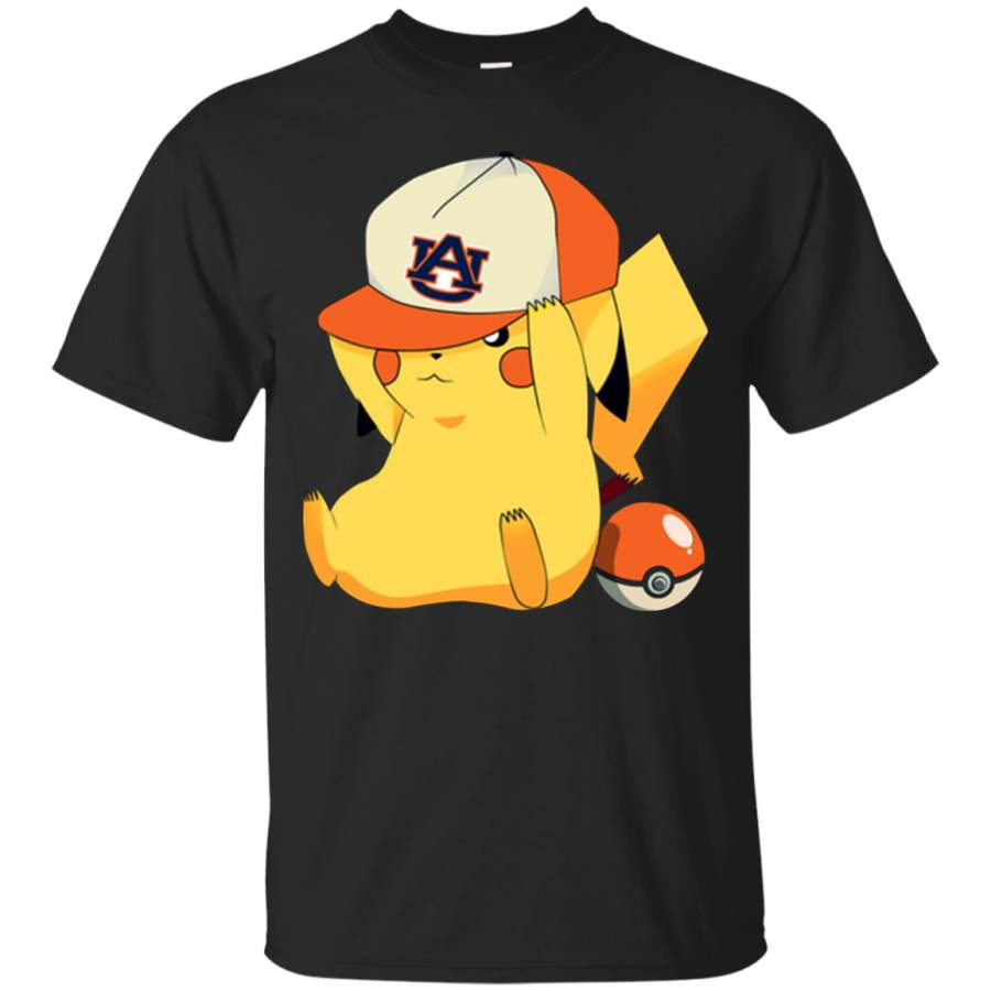 AGR Auburn Tigers Pikachu Pokemon t shirt Cotton t shirt