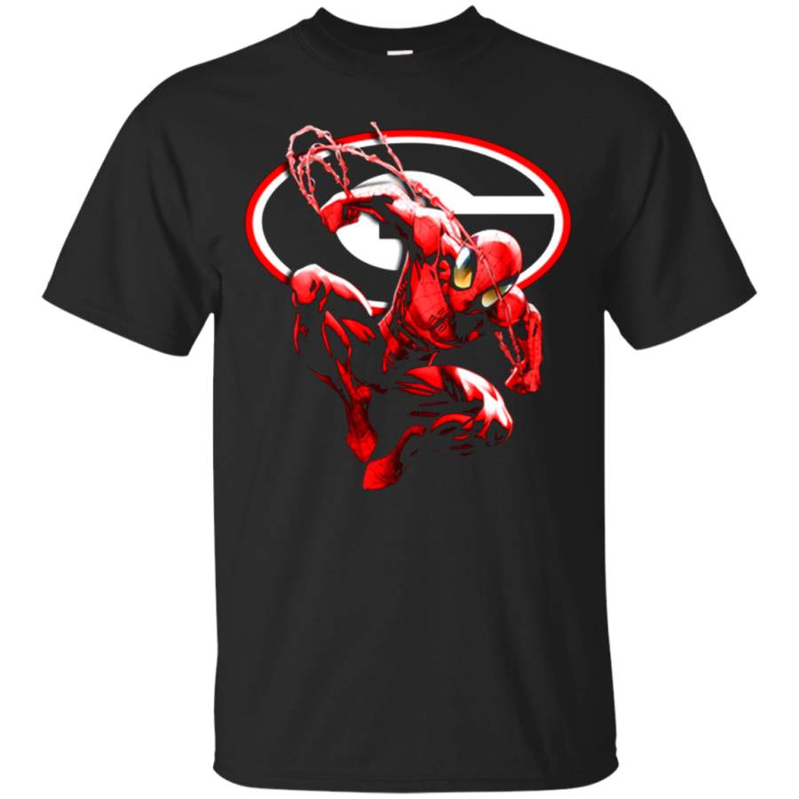 AGR Spiderman Georgia Bulldogs t shirt Cotton t shirt