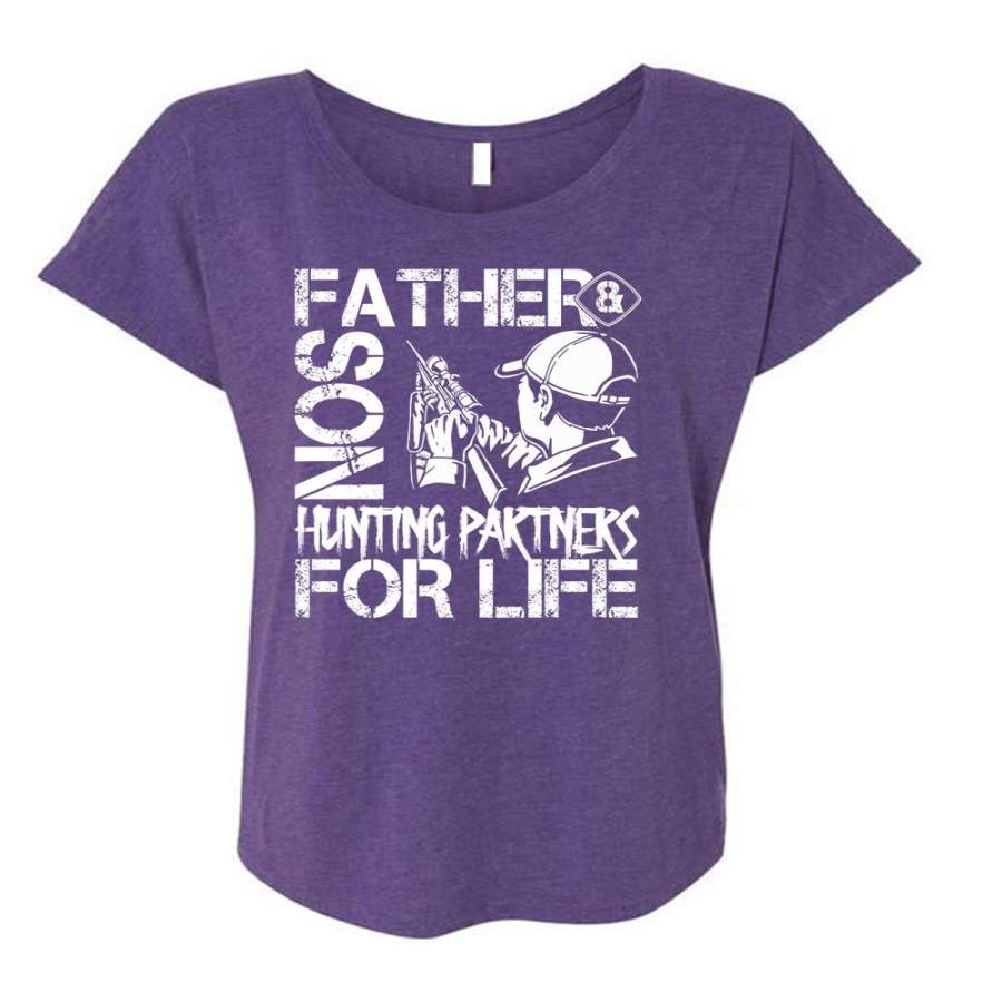 Father And Son Hunting Partners T Shirt, Being A Son T Shirt, Cool Shirt (Ladies’ Triblend Dolman Sleeve)