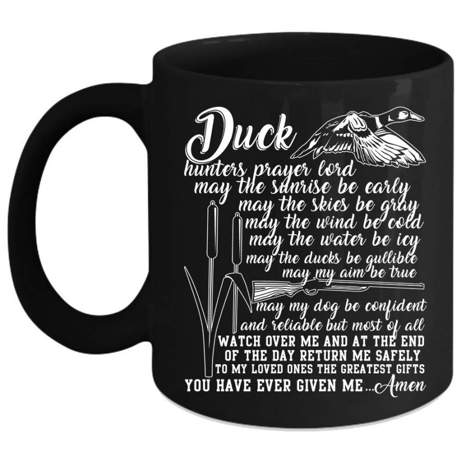 Duck Hunter Prayer Coffee Mug, Funny Duck Hunting Coffee Cup