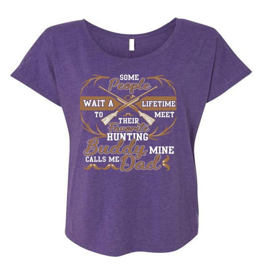 Favorite Hunting T Shirt, I Love Hunting T Shirt, Cool Shirt (Ladies’ Triblend Dolman Sleeve)