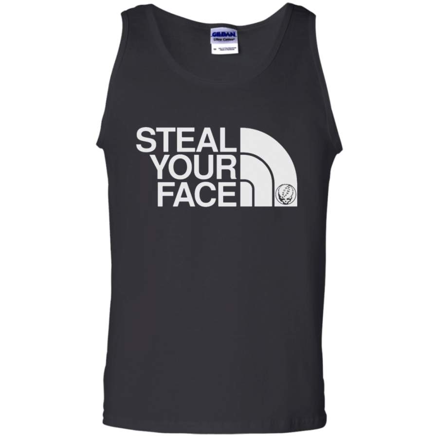 AGR Grateful Dead Steal Your Face Jerry Garcia NorthFace t shirt Cotton Tank Top