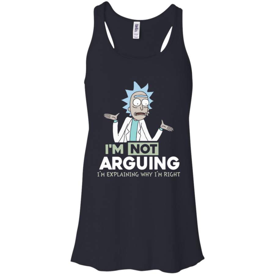 AGR Rick and Morty – I’m Not Arguing I’m Explaining Why I’m Right t shirt Racerback Tank