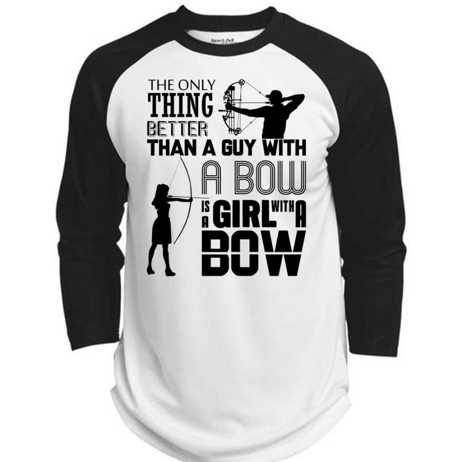 Better Than A Guy With A Bow T Shirt, I Love Hunting T Shirt, Awesome T-Shirts (Polyester Game Baseball Jersey)