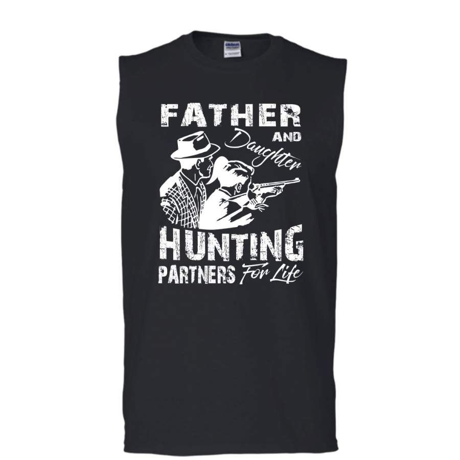 Father And Daughter Hunting Partners For Life Shirt (Men’s Cotton Sleeveless)