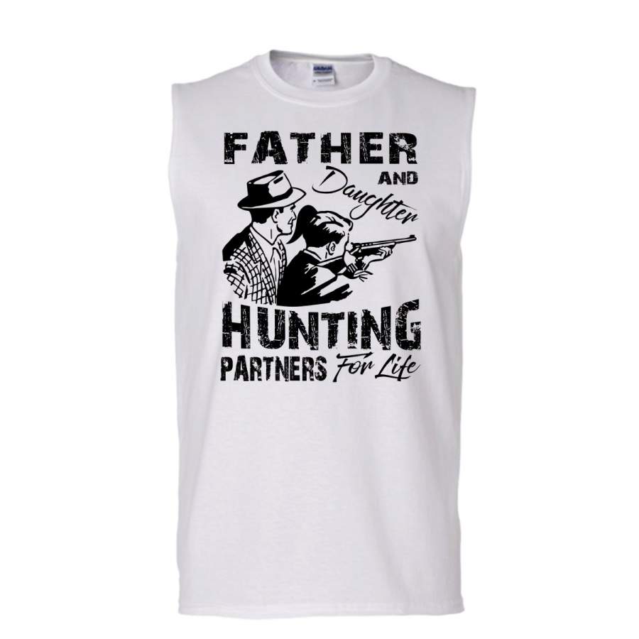 Father And Daughter Shirt, Hunting Partners For Life Shirt (Men’s Cotton Sleeveless)