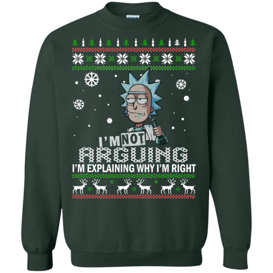 AGR Rick And Morty – I’m not arguing I’m explaining why I’m right ugly sweater