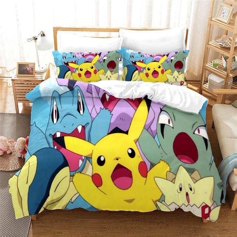 Cheering Pokemon Duvet Quilt Bedding Set L98