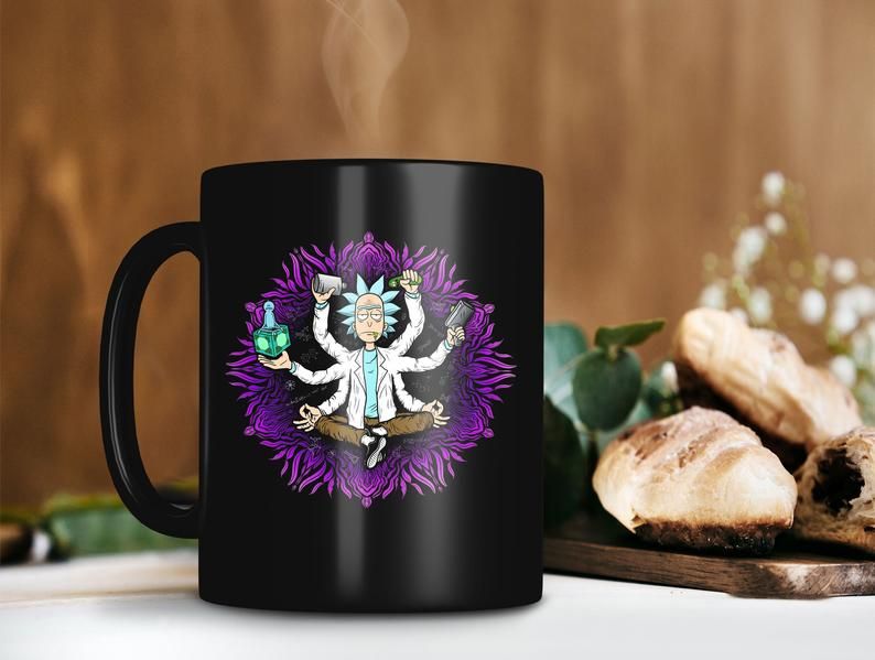 Black Mug Rick And Morty Mantra of Rick Sanchez Mug Rick and Morty Mug Rick Scientist Lover Gift Premium Sublime Ceramic Coffee Mug H99