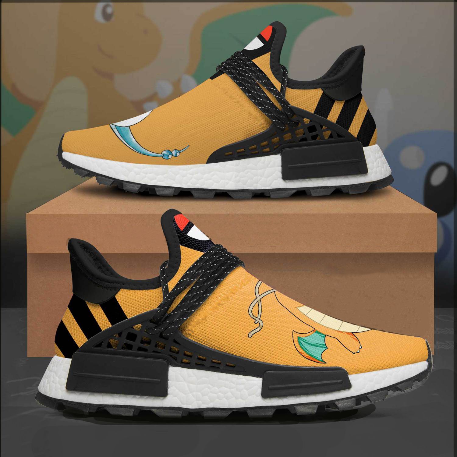 Dragonite Shoes Pokemon Custom Anime Shoes NMD Sneakers VH3