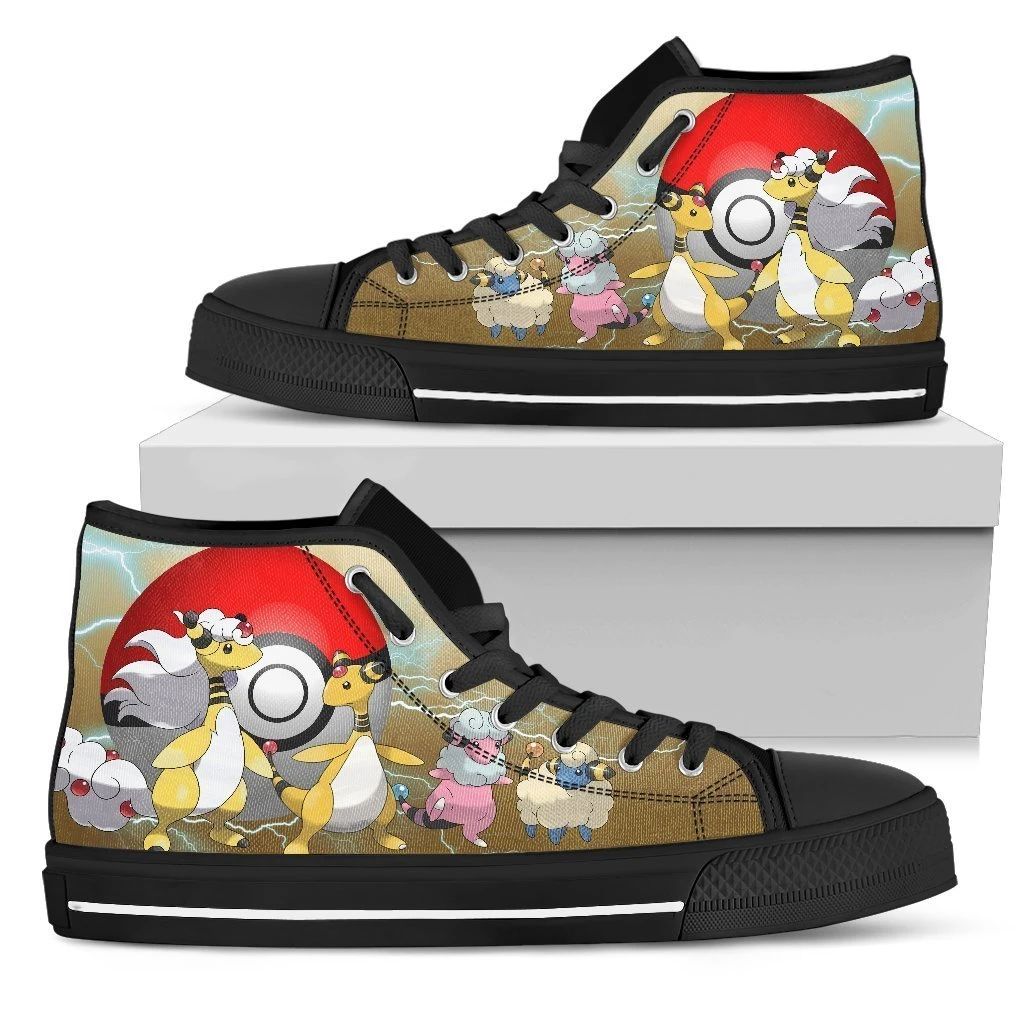 Ampharos Sneakers Pokemon High Top Shoes For Fan High Top Shoes VA95