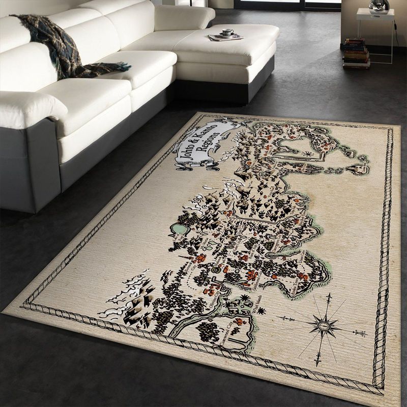 Christmas Gift Pokemon Map Area Rug Living Room Rug Home Decor Floor Decor N98