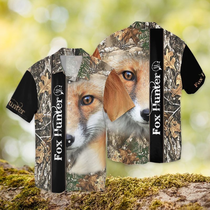 Fox Hunting For Men And Women Graphic Print Short Sleeve Hawaiian Casual Shirt Y97