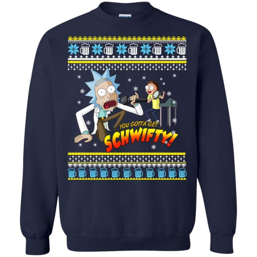 AGR Rick and Morty You Gotta Get Schwifty ugly sweater