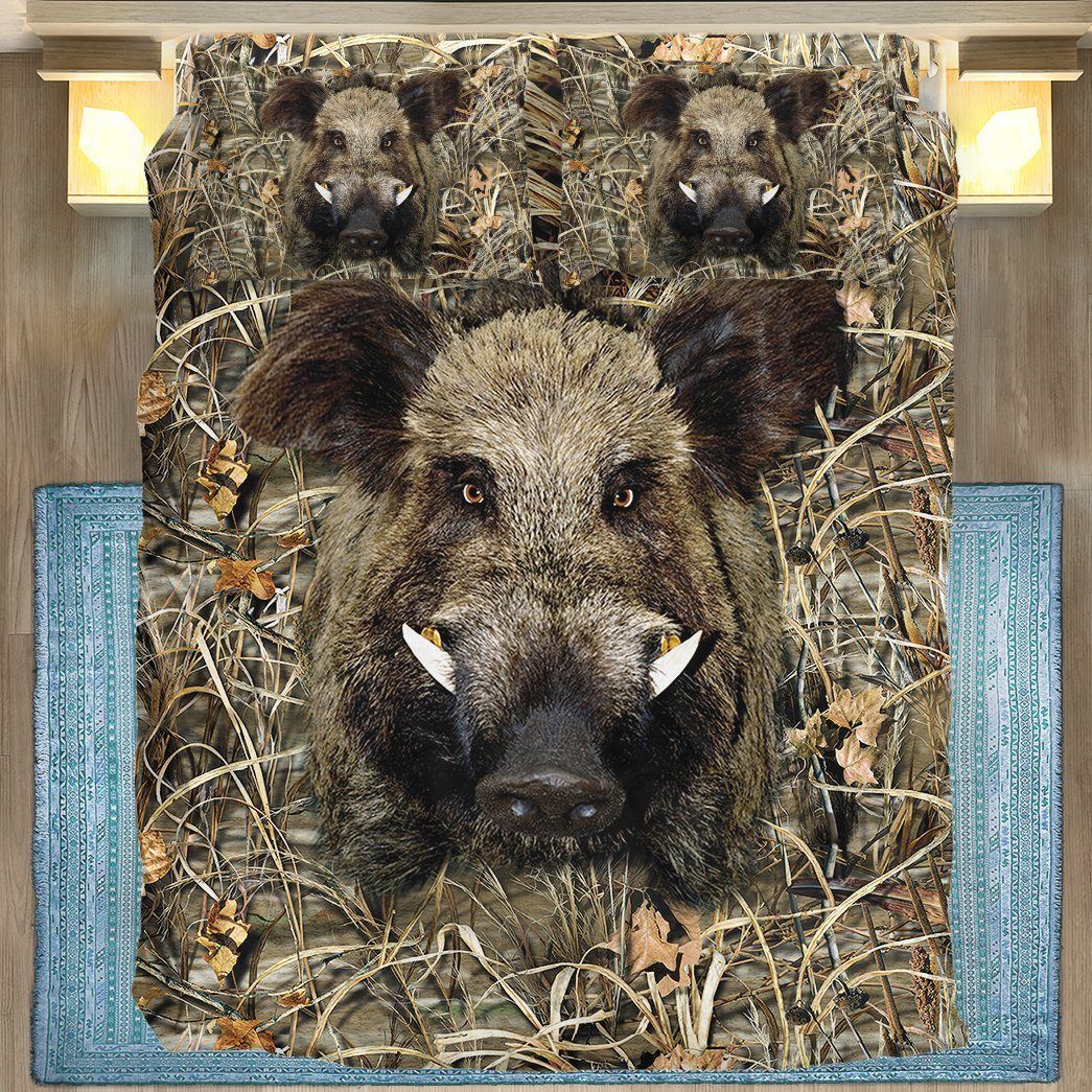 Gearhumans 3D Boar Hunting Bedding Set