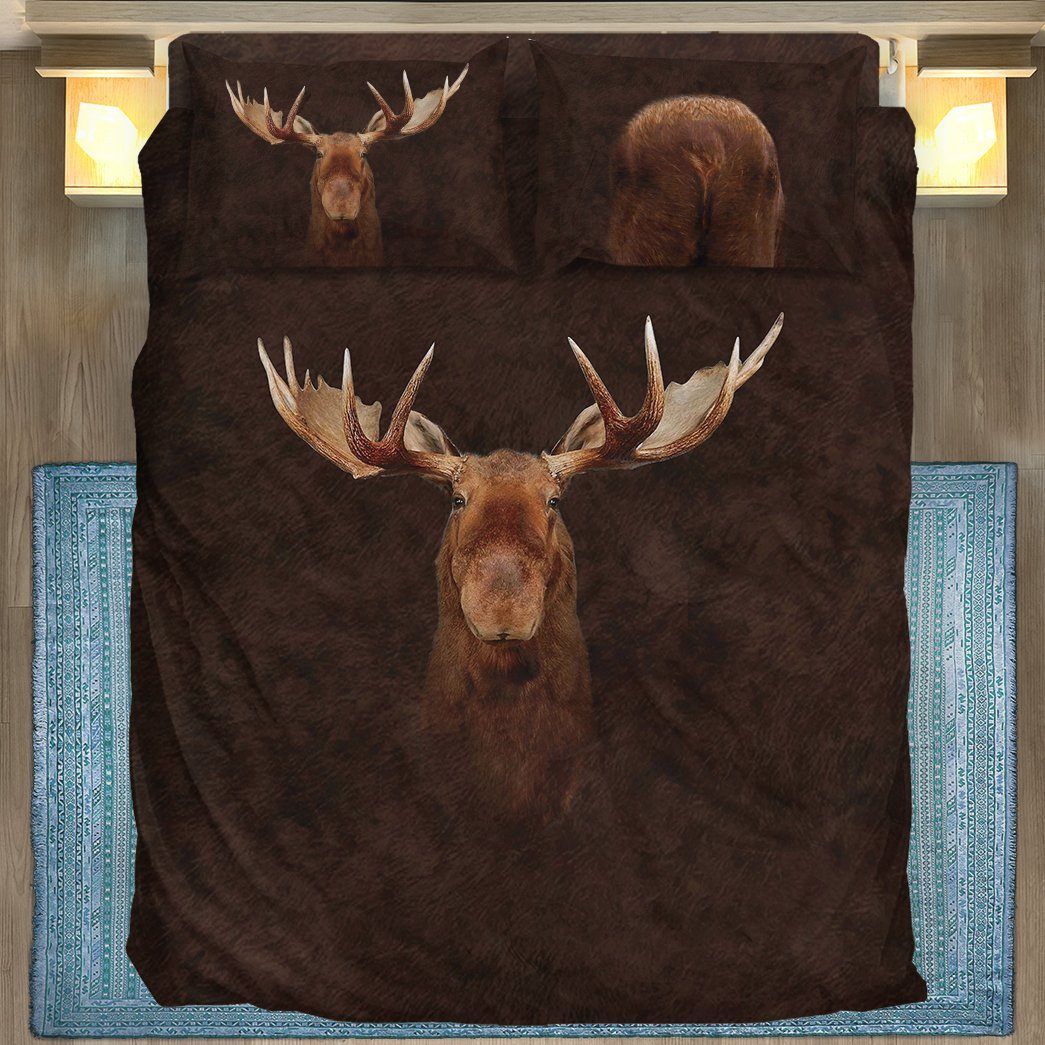 Gearhumans 3D Custom Bedding Set Moose Hunting