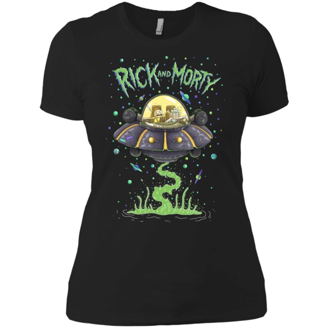 Rick And Morty Spaceship Illustration Women T-Shirt