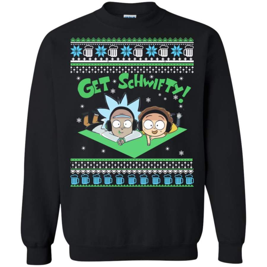 AGR Rick and morty Get Schwifty Christmas sweater