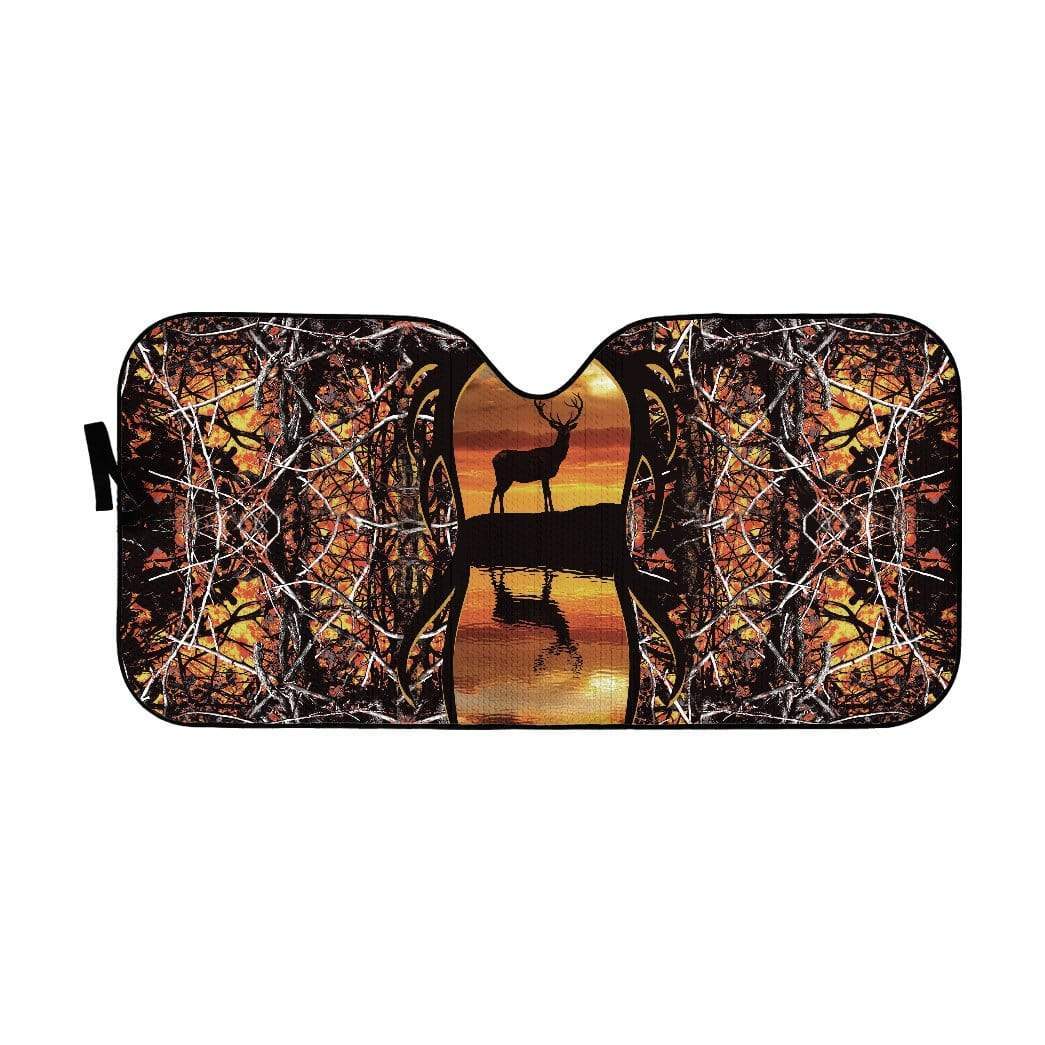 Gearhumans 3D Custom Car Auto Sunshade Deer Hunting