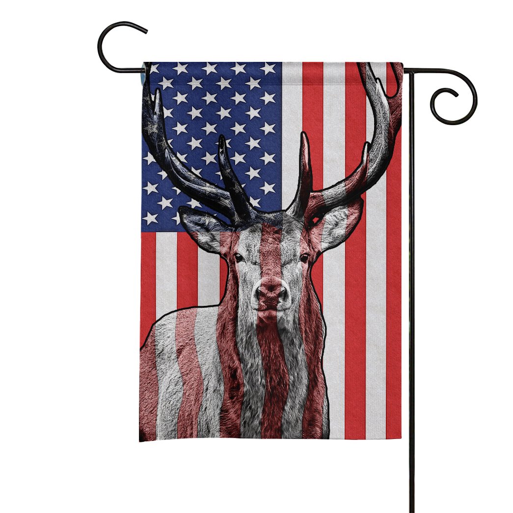 Gearhumans 3D Deer Hunting American Custom Flag