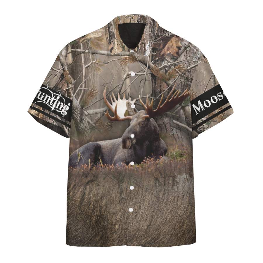 Gearhuman 3D Moose Hunting Hawaii Custom Short Sleeve Shirt