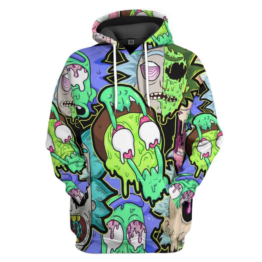 Gearhuman 3D Rick and Morty Custom Hoodie Apparel