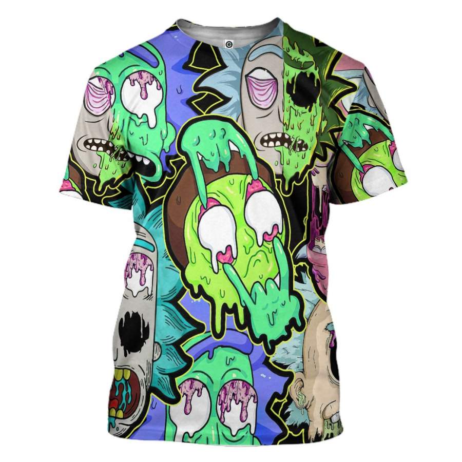 Gearhuman 3D Rick and Morty Custom Tshirt Apparel